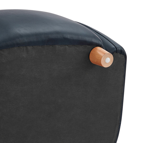 Tiffany KD Top Grain Leather Accent Arm Chair, Garrett Blue