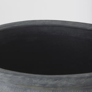 Zuma 27.2L x 20.5W x 31.9H Dark Gray Ceramic Floor Vase