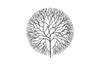Wire Tree Wall Art, Medium, Circle, Metal, Black