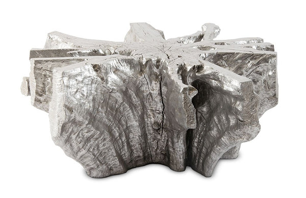 Freeform Coffee Table, Silver Leaf