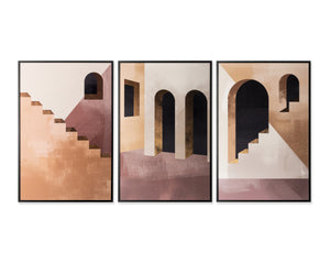 SIERRA NIGHTS (SET OF 3) - 40" X 60" - BLACK FRAME
