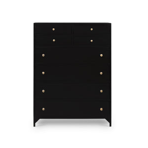 Belmont 8 Drawer Tall Dresser In Black