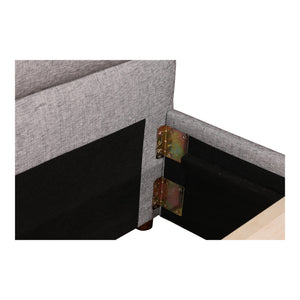 Moe's Takio Queen Bed in Light Grey Upholstery