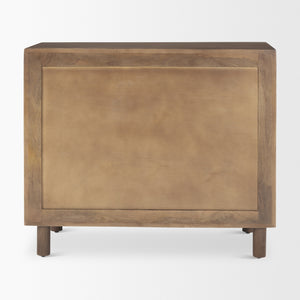 Astrid  36L x 17W x 30.3H Medium Brown Solid Wood 3 Drawer Cabinet