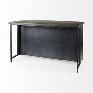 Dimitra 62.0L x 32.0W x 36.0H Dark Iron W/Glass Doors Kitchen Island