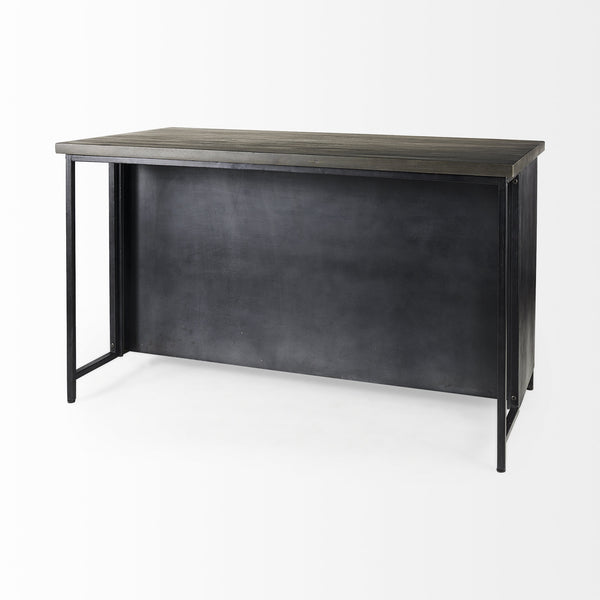 Dimitra 62.0L x 32.0W x 36.0H Dark Iron W/Glass Doors Kitchen Island