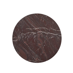 Reilly Marble Round Coffee Table - Merlot Finish