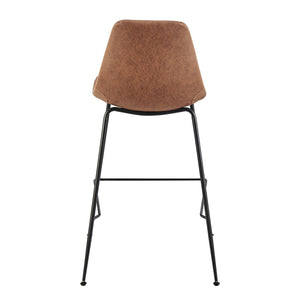 Robert KD PU Counter Stool, Umber Brown