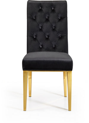 Orville Dining Chair In Black Velvet