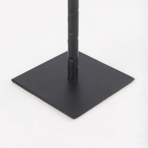 Porter 4.5L x 4.5W x 12.0H Small Black Iron Candle Holder