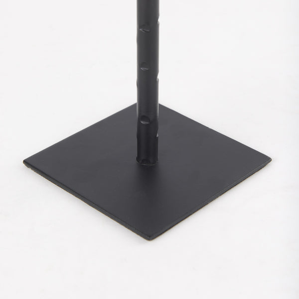 Porter 4.5L x 4.5W x 12.0H Small Black Iron Candle Holder