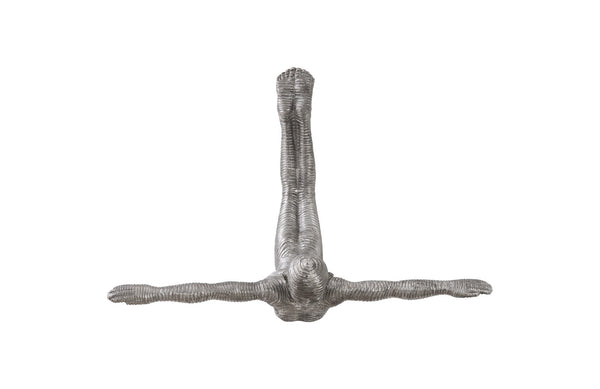 Diving Wall Sculpture, Aluminum, Smallall