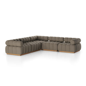 Roma Outdoor 5Pc Sectional In Alessi Fawn
