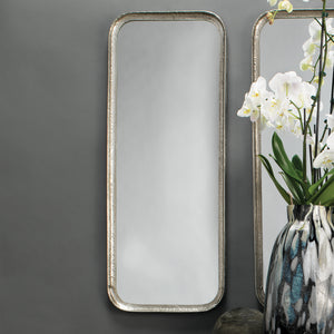 Capital Iron Rectangle Wall Mirror, Silver Leaf