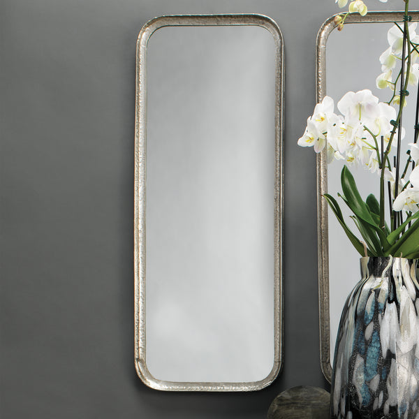 Capital Iron Rectangle Wall Mirror, Silver Leaf