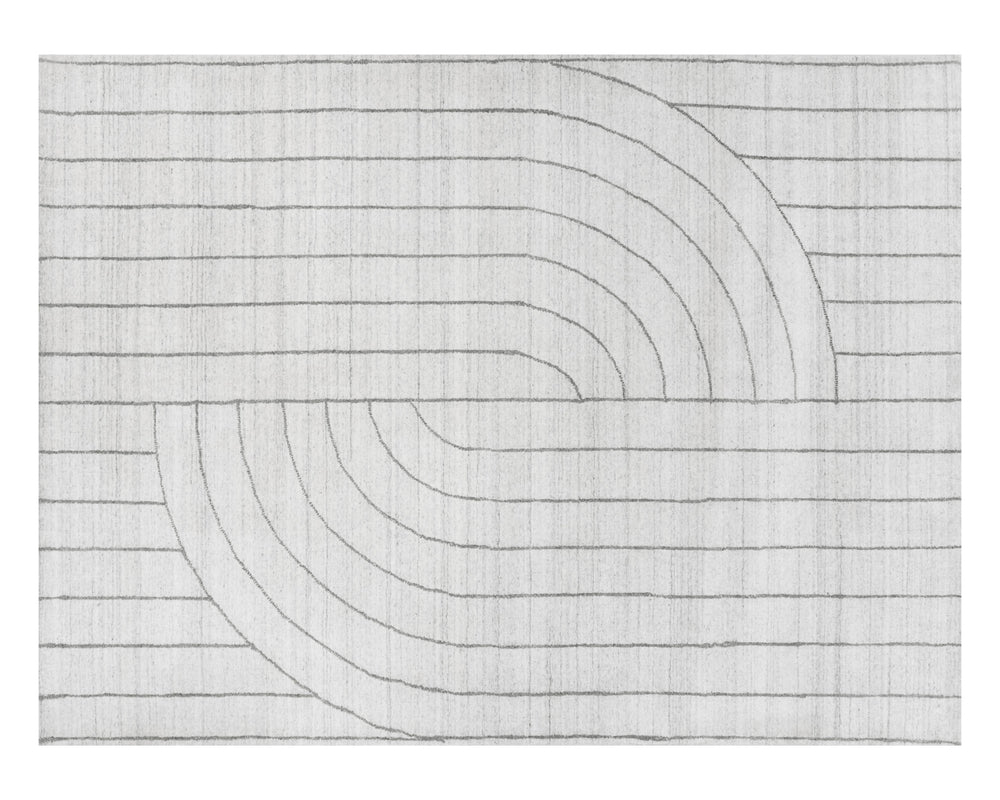 FEZ HAND-LOOMED RUG - IVORY / GREY - 9' X 12'