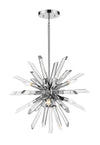 Burst 6 Light Chandelier in Chrome Finish