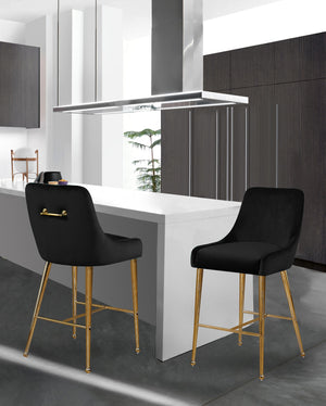 Irvin Stool In Black Velvet