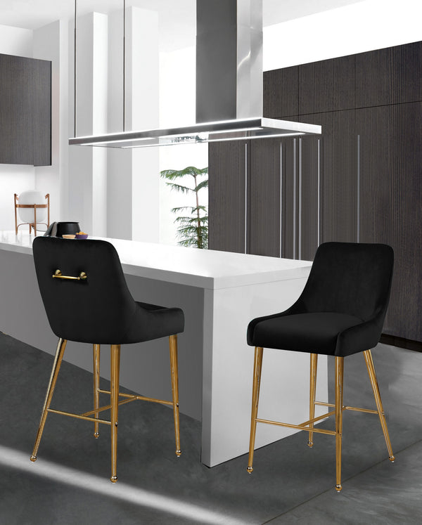 Irvin Stool In Black Velvet
