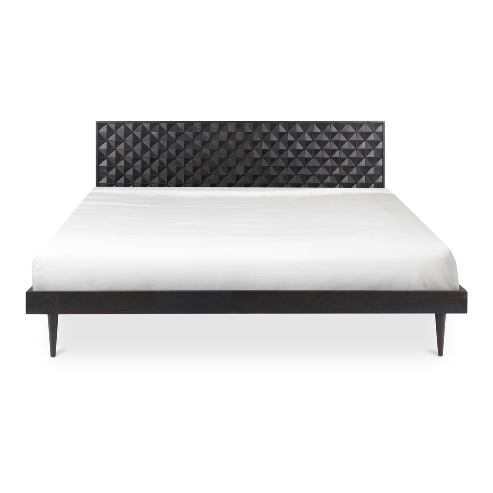 Moe's Pablo King Size Bed in Black Sheesham Wood