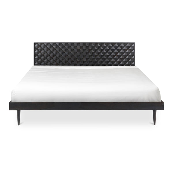 Moe's Pablo King Size Bed in Black Sheesham Wood