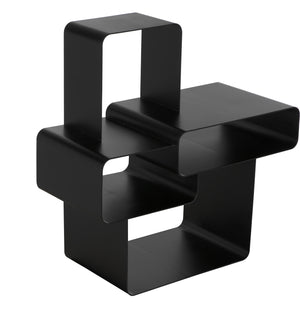 Latisia Industrial Steel Shelf in Matte Black