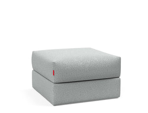 CORNILA OTTOMAN in MELANGE GREY FABRIC 538