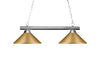 Sharp Shooter 2 Light Billiard Light in Chrome Finish