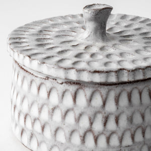 Azul (Small) 5L x 5W Gray Ceramic Detailed Decorative Box