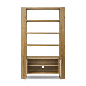 Fisher Bookcase - Rustic Amber Oak Veneer