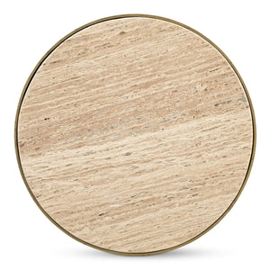 Moe's Holli Side Table Travertine Top