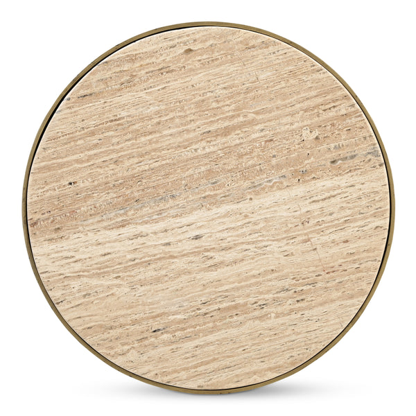 Moe's Holli Side Table Travertine Top
