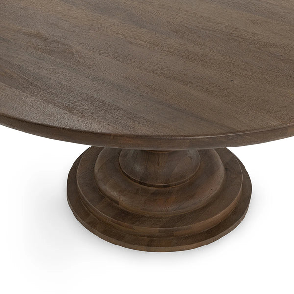 Hera Solid Wood Dining Table - Pecan Brown 60"