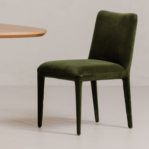 Moe's Calla Dining Chair Green Velvet, Set of 2