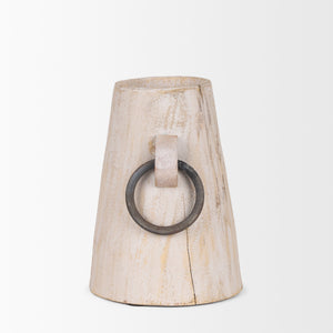 Monique Small Light Brown w/ Handles Wood Pot