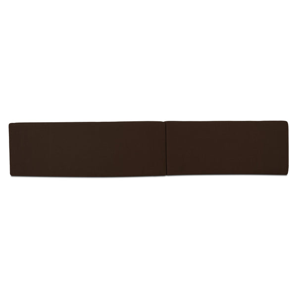 Naomi 2-Piece Wave Modular Sectional in Dark Brown
