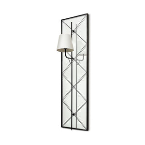 Krissta Black Metal and Mirror Wall Sconce