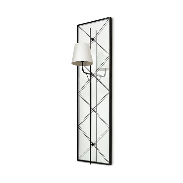 Krissta Black Metal and Mirror Wall Sconce