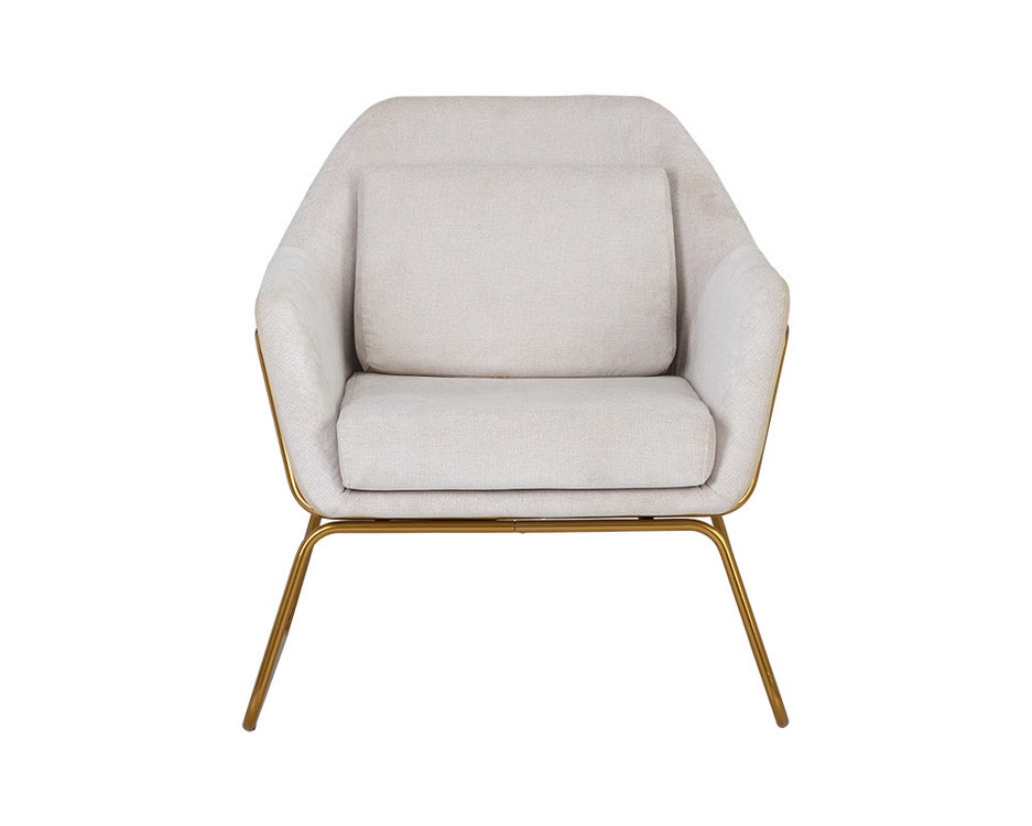 Watts Armchair - Gold - Polo Club Muslin / Bravo Cream