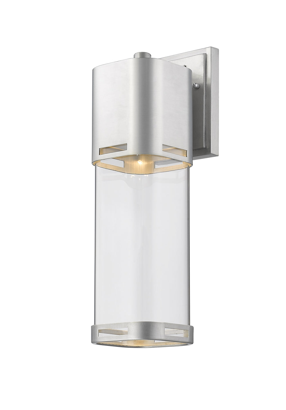 Lestat 1 Light Outdoor Wall Light in Brushed Aluminum Finish
