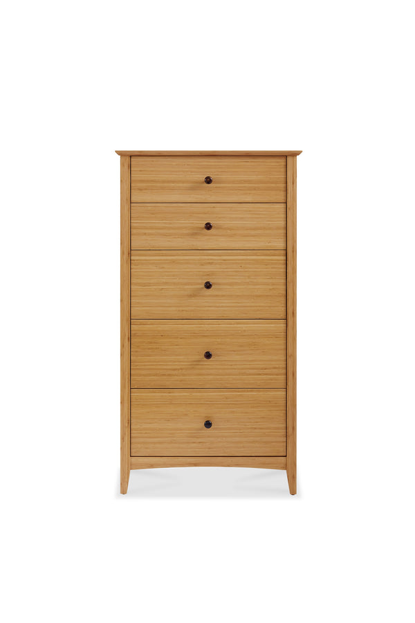 Willow Five Drawer Chest, Caramelized