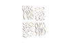 Vine Wall Tile, Matte White, Set of 4
