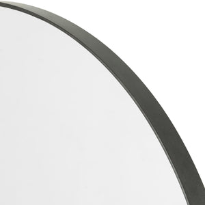 Bellvue Round Mirror In Rustic Black