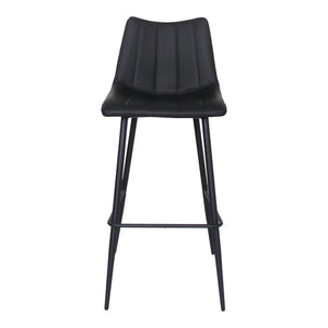 Moe's Alibi Barstool Matte Black Faux Leather - Set of 2