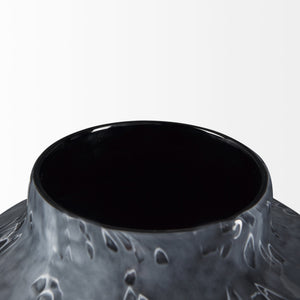 Masai Small Black Mottled Glass Vase