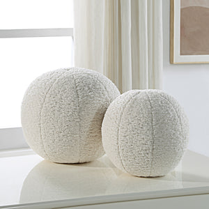 Capra Ball Sheepskin Pillows, S/2