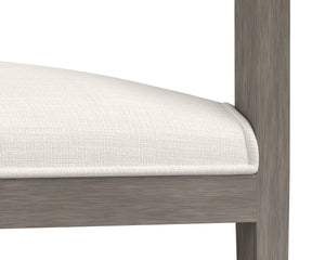 BRYLEA DINING ARMCHAIR - ASH GREY - LINOSO IVORY