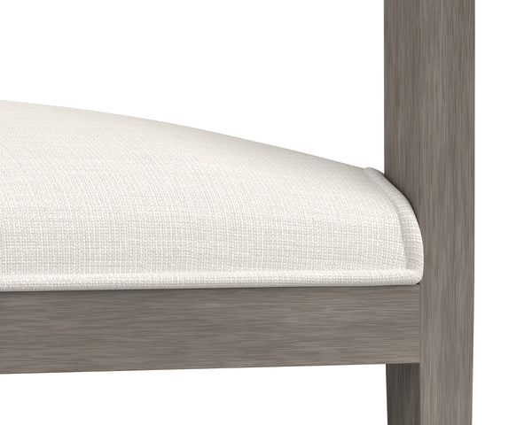 BRYLEA DINING ARMCHAIR - ASH GREY - LINOSO IVORY