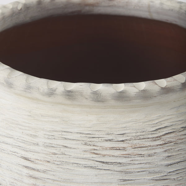 Misha 25.2L x 25.2W x 22.4H Cream Ceramic Floor Vase