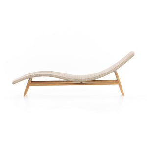 Portia Outdoor Chaise Lounge In White